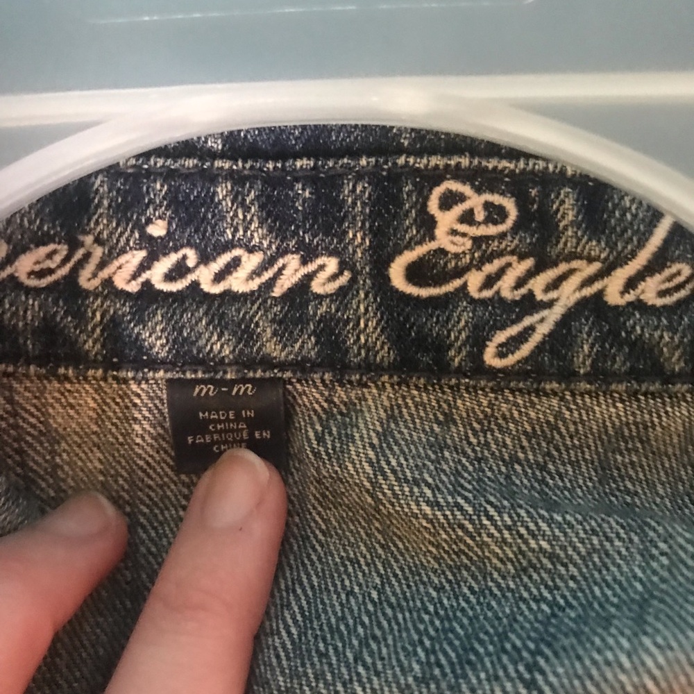 Super cute Distressed Denim jacket from American Eagle.